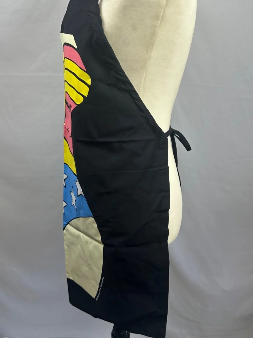 Women's Wonder Women Body Black Bib Apron, Red Gold Blue Cooking, Projects